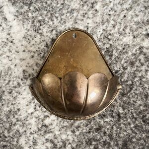 MCM Solid Brass Scallop Wall Pocket